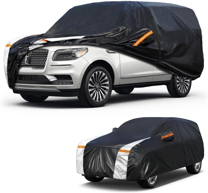 Cotryvox Large SUV Car Cover for Lincoln Navigator 1997-2025 100% Waterproof All Weather, Heavy Duty Outdoor Full Exterior Covers Rain Sun Wind UV Protection. - Image 1